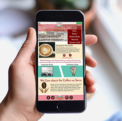 Bongo Java Mobile Site rebrand