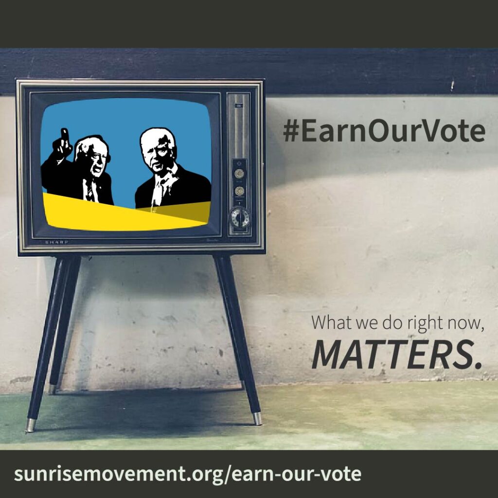 Graphic Design for Sunrise Providence Bernie and Biden graphic